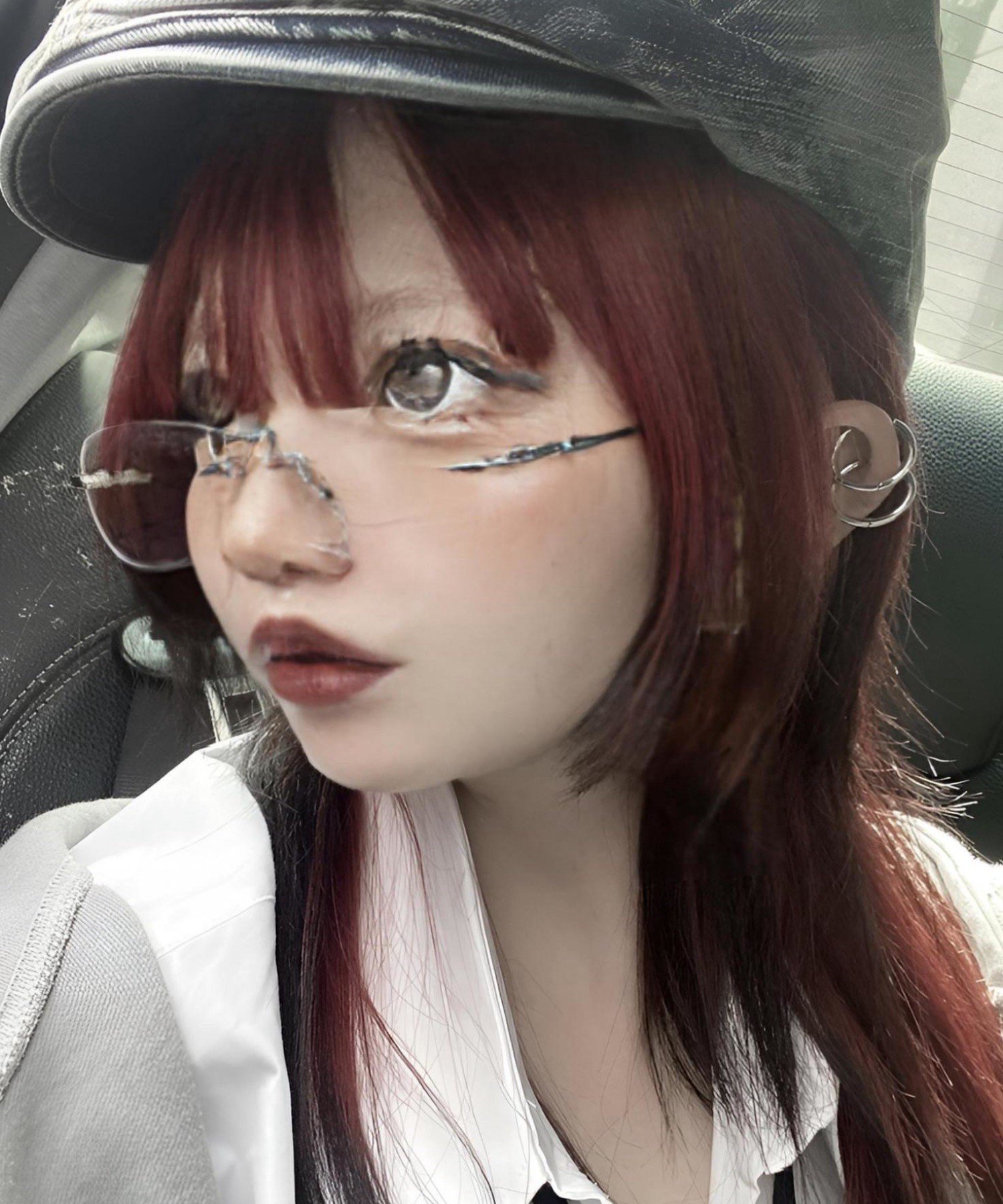 XU 【XU DOG】rimless square sunglasses ネバーマインドザエックスユー／チカシツプラス ファッション..