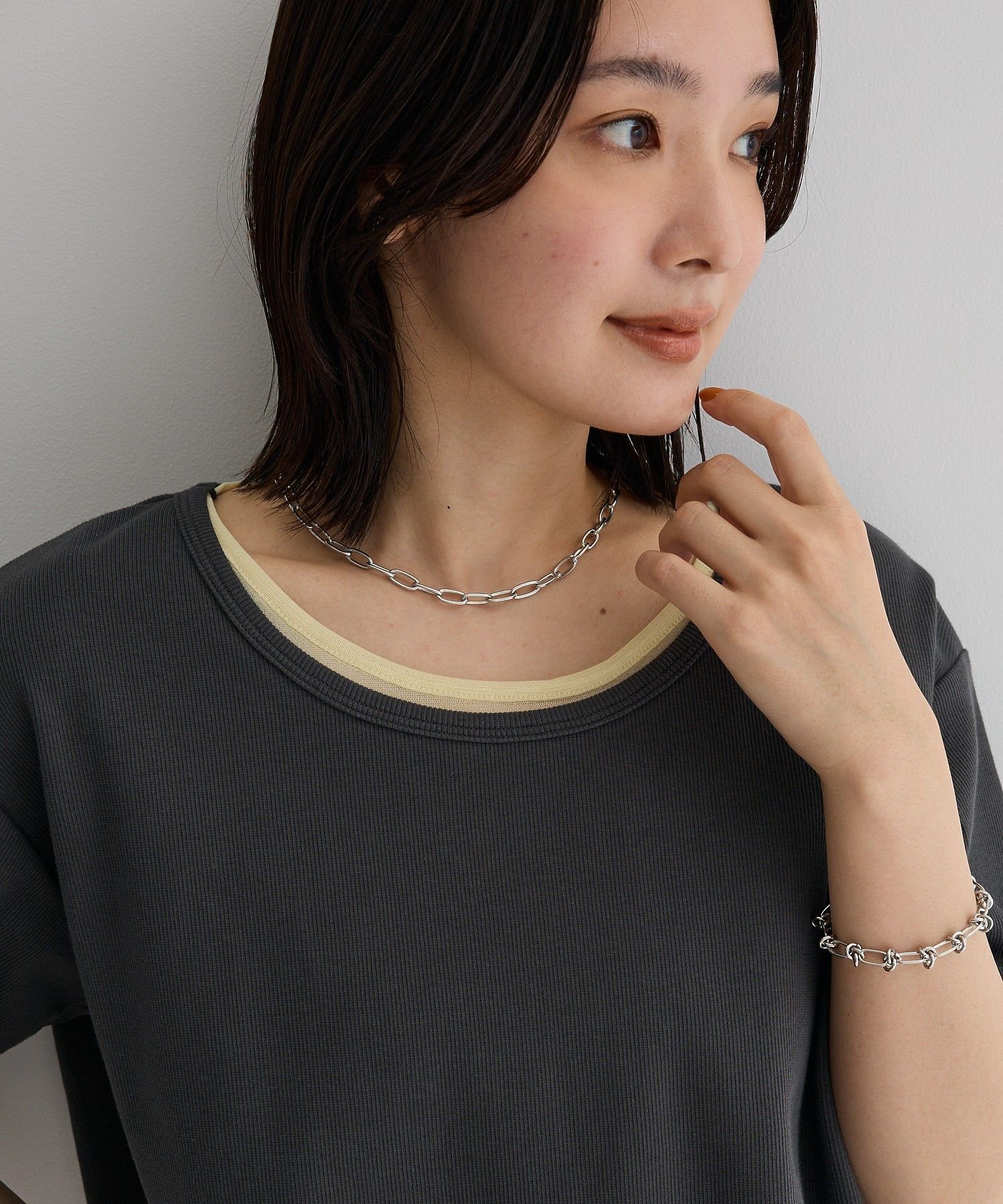 【SALE／5%OFF】Green Parks 【ステンレス】チェーンフックネックレス グリーンパークス アクセサリー・腕時計 ネックレス ゴールド シルバー