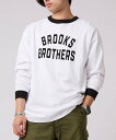 【SALE／20%OFF】BROOKS BROTHERS ◆オンラインショップ限定◆SS23 LOGO Series コットン クルーネック ロングスリーブ リンガーTシャツ ブルックス ブラザーズ トップス カットソー・Tシャツ ブラック ブラウン ブルー【送料無料】