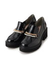 【SALE/70%OFF】ESPERANZA チェーン&パール調モチーフローファー 24SS エスペランサ シューズ・靴 パンプス ホワイト ブラック