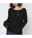 【SALE/30%OFF】Rouge vif la cle 2WAYスパンコールラメリブニット ルージュ・ヴィフ ラクレ トップス ニット ブラック ホワイト【送料無料】
