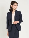 【SALE／20%OFF】m.f.editorial 綿麻ライク 1ボタン7分袖ジャケット 紺(セットアップ可能) タカキュー スーツ・フォーマル スーツジャケット ネイビー【送料無料】