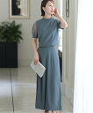PourVous パンツドレス謝恩会 母 結婚式パーティードレスお呼ばれオケージョンドレス同窓会 プールヴー ワンピース・ドレス ドレス ベージュ ネイビー グレー【送料無料】