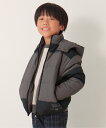【SALE／40%OFF】ikka フード脱着中綿切り替えジャケット(120~160cm) イッカ ジャケット・アウター その他のジャケット・アウター グレー グリーン