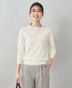 アンタイトル 服 レディース 【SALE／50%OFF】UNTITLED 【アンサンブル可能/洗える】クリアウール クルーネックニット アンタイトル トップス ニット ホワイト グレー ブラック ベージュ ブルー【送料無料】