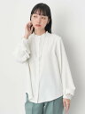 【SALE／10 OFF】earth music ecology 2wayフリルブラウス オフィス/フォーマル/レディース/24SS アースミュージック エコロジー トップス シャツ ブラウス ホワイト ピンク グリーン ブラック