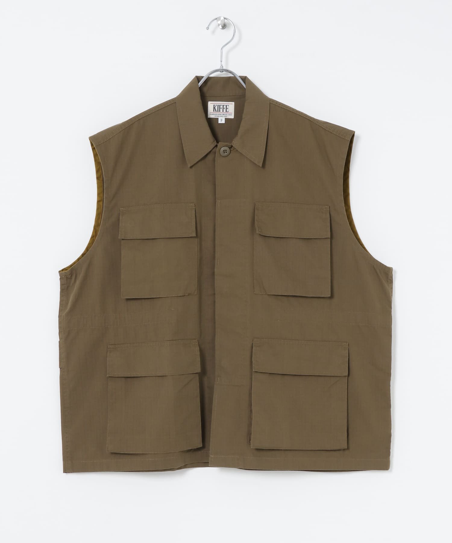 【SALE／55%OFF】URBAN RESEARCH KIFFE FATIGUE VEST アーバンリサーチ トップス ベスト・ジレ ブラッ..