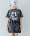 LOWRYS FARM デニムスカート ローリーズファーム スカート ミニスカート ブラック ブルー