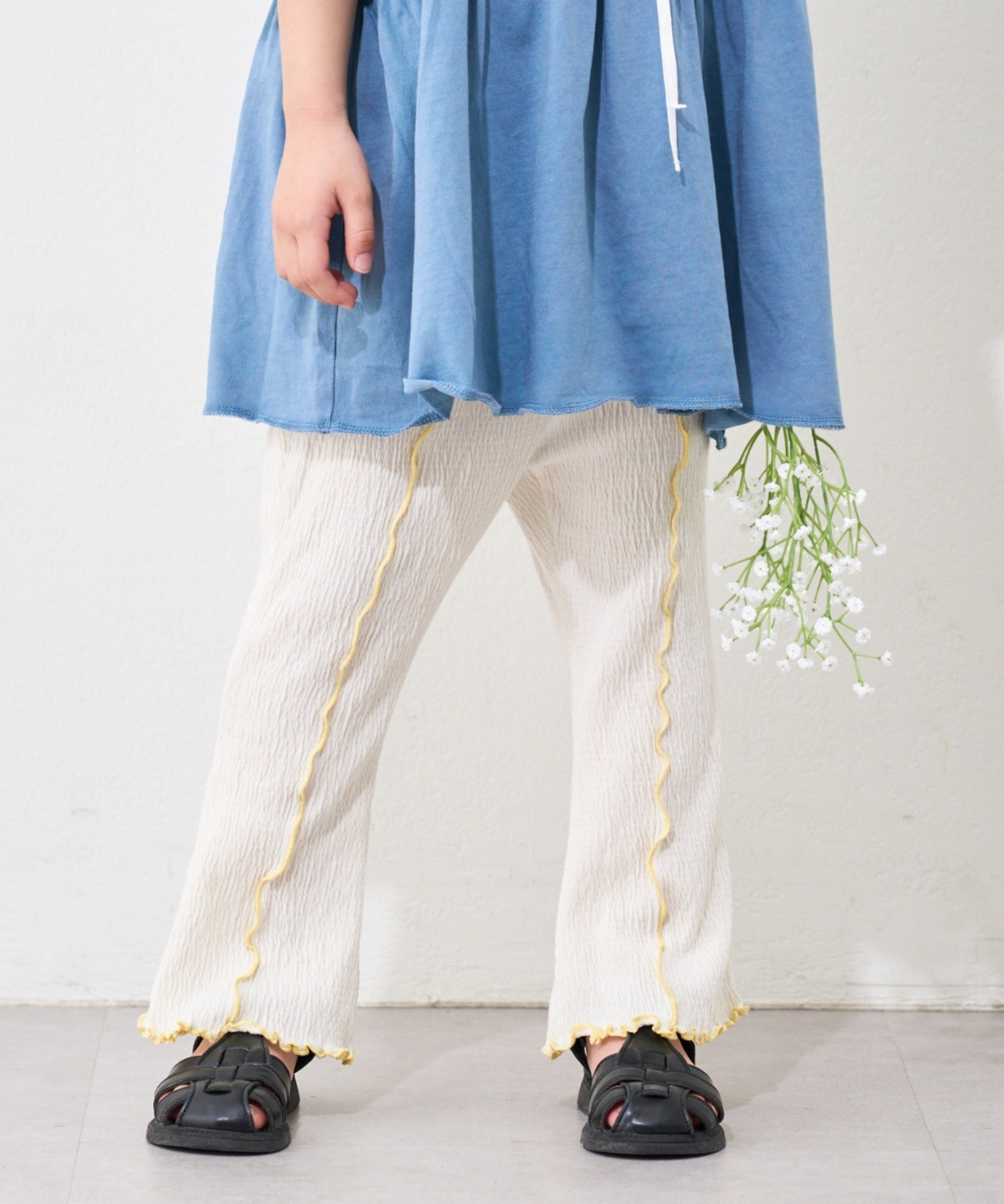 【SALE／66%OFF】CIAOPANIC TYPY 【KIDS】メロウストレッチフレアカットパンツ チャオパニックティピー パンツ その他のパンツ グリーン ブラック ホワイト オレンジ グレーのサムネイル