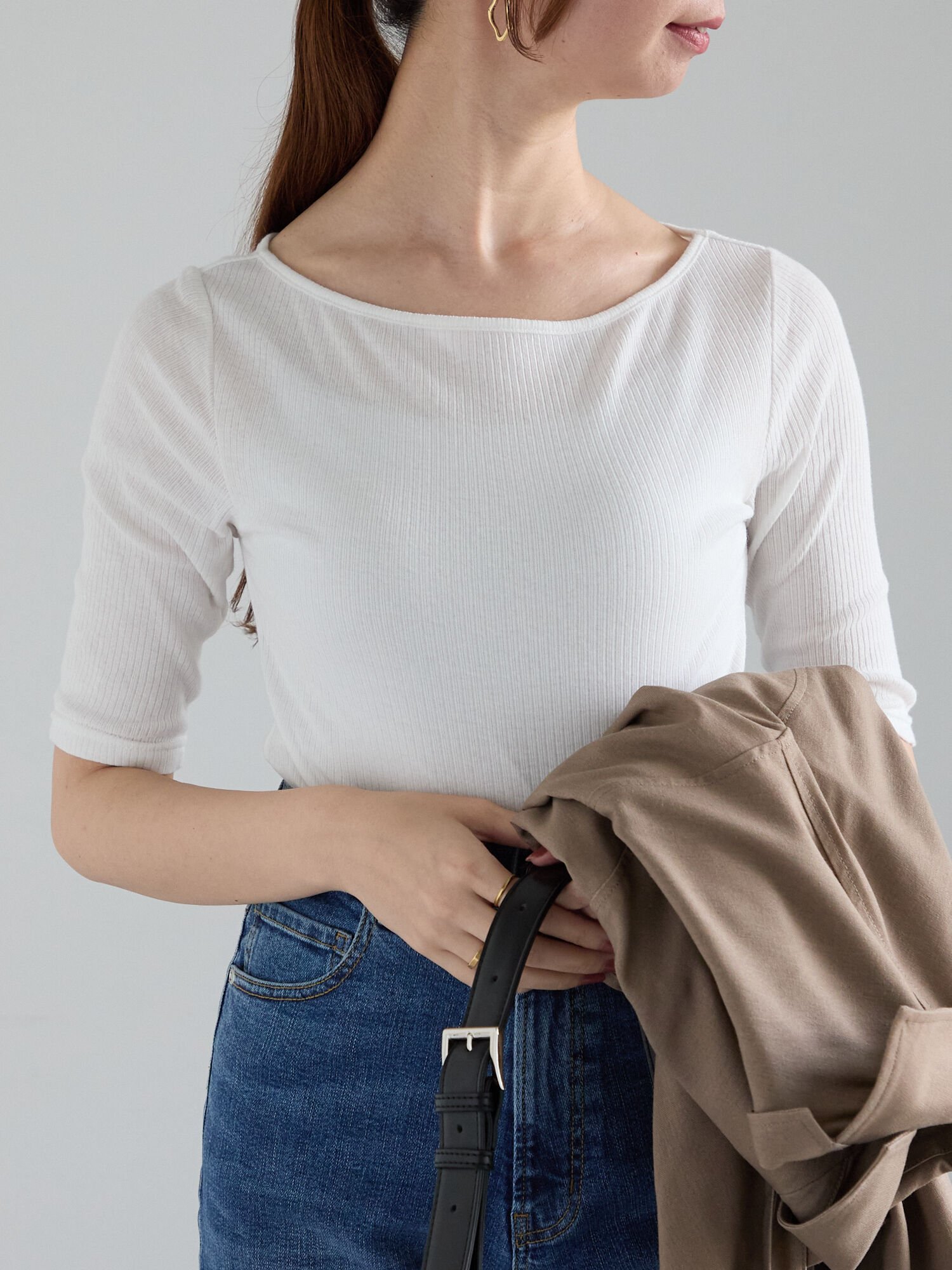 【SALE／60%OFF】Te chichi シアーリブボートネックプルオーバー《2025summer catalog item》 テチチ ..