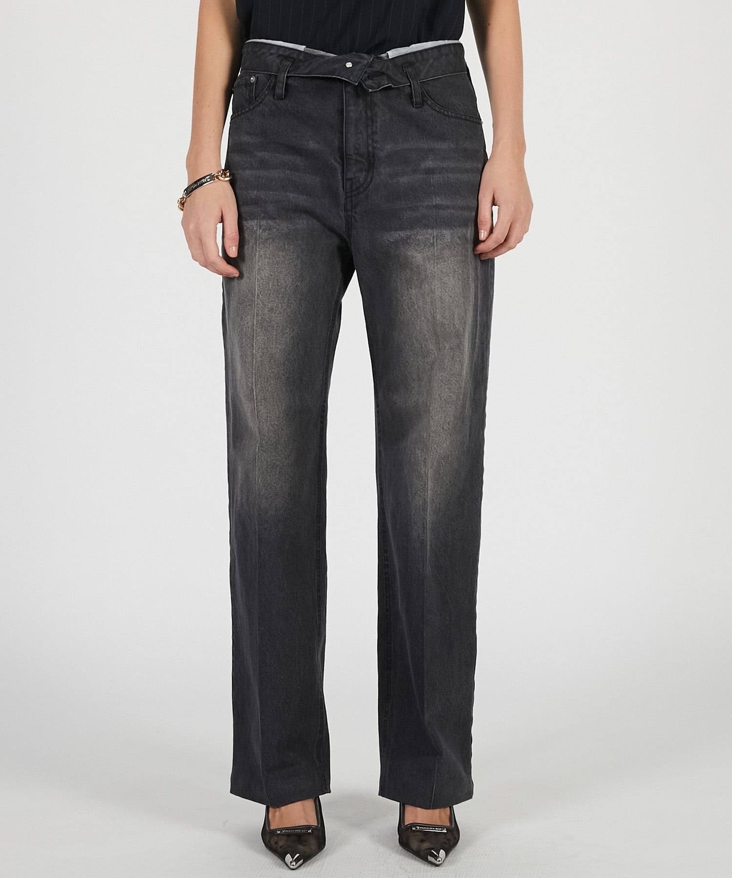 PRANK PROJECT クリースストレートジーンズ / Crease Straight Jeans プランク プロジェクト パンツ ジーンズ・デニムパンツ ブラック【送料無料】
