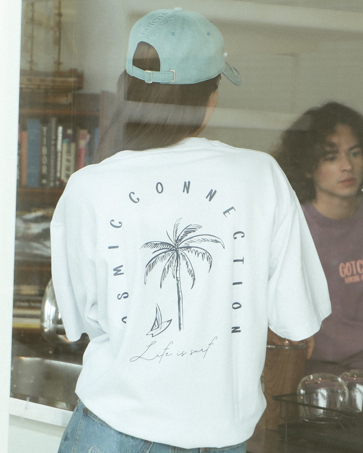GOTCHA GOTCHA (ガッチャ) コアライン アーチ バーム 3D ロゴプリント T ガッチャ トップス カットソー・Tシャツ ベージュ ホワイト【送料無料】