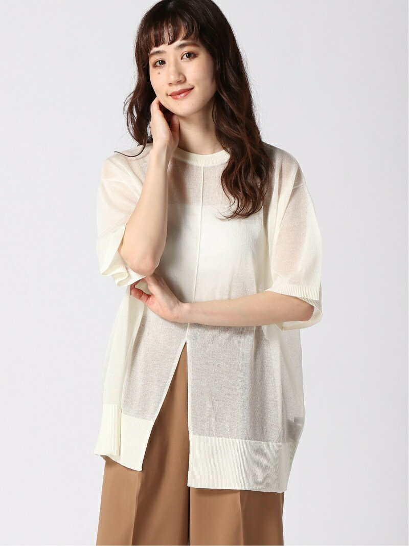 【SALE／62%OFF】LOWRYS FARM シアーFスリットPO ローリーズファーム トップス ニット ホワイト ブラック ブルーのサムネイル