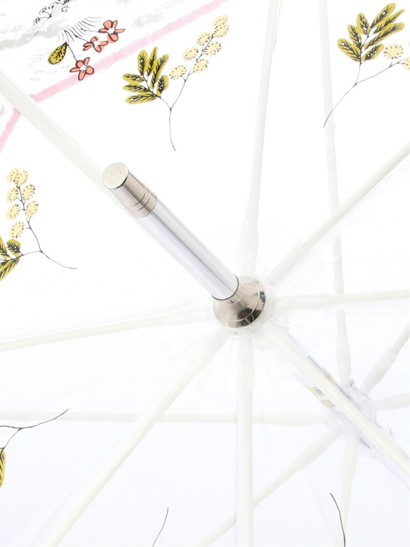 Faux Pas PARIS FAUX PAS PARIS/(W)フォーパ パリ 雨傘 リーフ柄 オーロラ　アクセント ファッション雑貨 傘・長傘 ホワイト ピンク【送料無料】