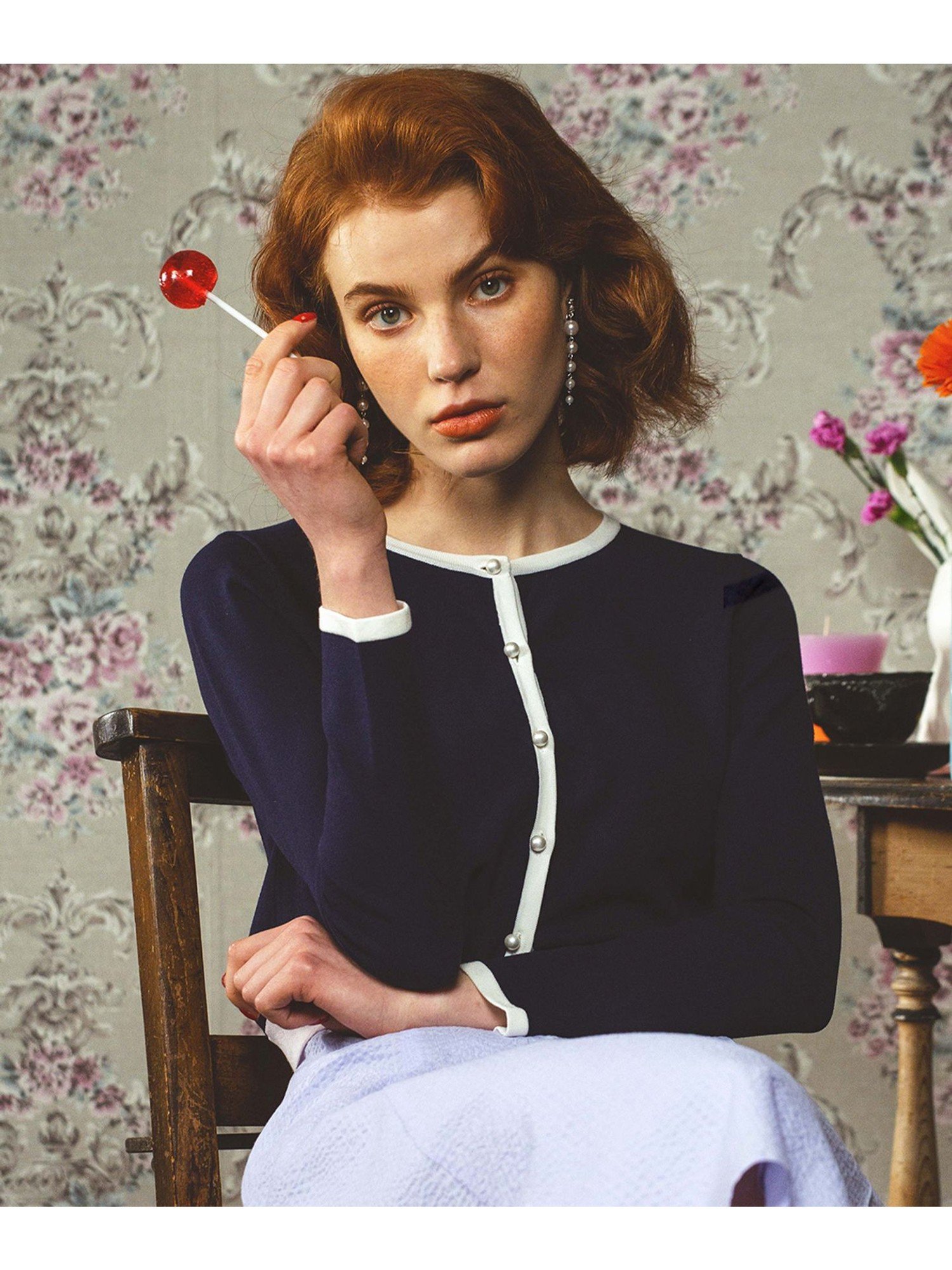 【SALE／30%OFF】TOCCA 【洗える!】TRICOLOR カーディガン トッカ トップス カーディガン ネイビー ブラック ピンク【送料無料】のサムネイル