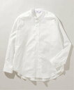 EDIFICE 洋服（メンズ） 【SALE／30%OFF】417 EDIFICE 【LE JAPON】ノーカラーシャツ フォーワンセブン エディフィス トップス シャツ・ブラウス ホワイト ブルー【送料無料】