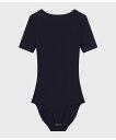 【SALE/10%OFF】PETIT BATEAU 2x2リブ編み半袖ボディ プチバトー インナー・ルームウェア その他のインナー・ルームウェア ネイビー【送料...