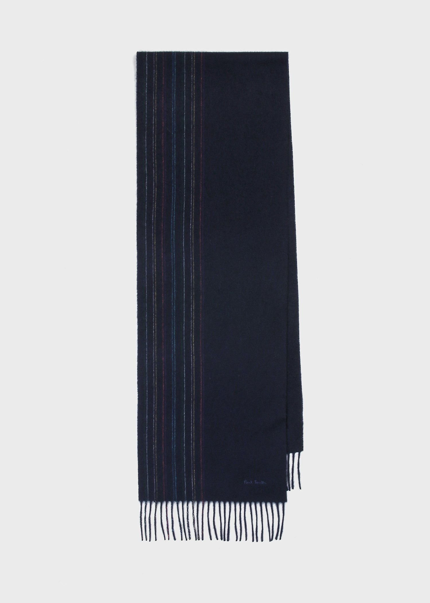 Paul Smith ハーフ アーティストストライプ マフラー ポール・スミス ファッション雑貨 マフラー・ストール・ネックウォーマー ネイビー【送料無料】