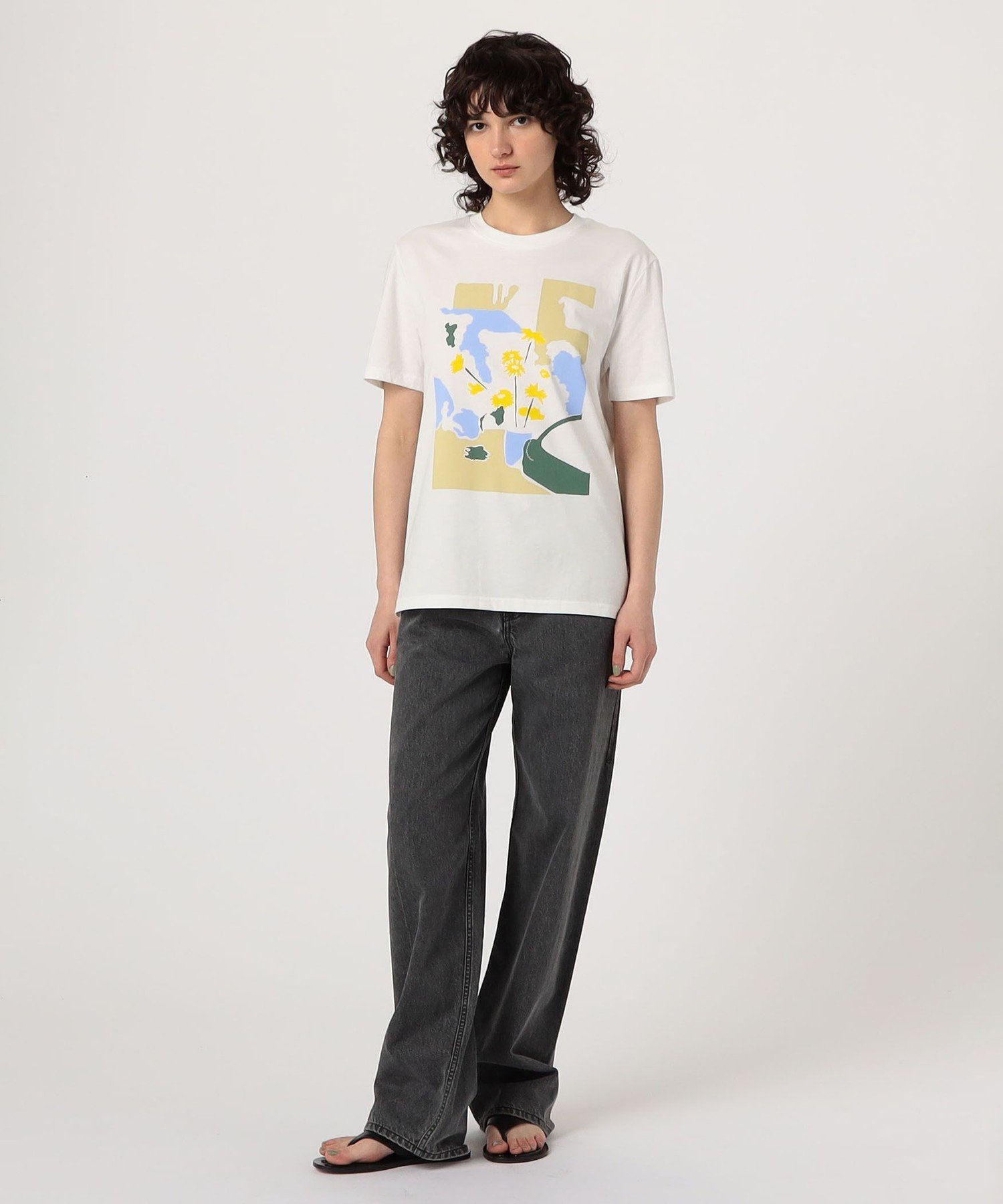 TOMORROWLAND BUYING WEAR LISA KING POTTING SHED ハーフスリーブプルオーバー トゥモローランド トップス カットソー・Tシャツ ホワイト【送料無料】