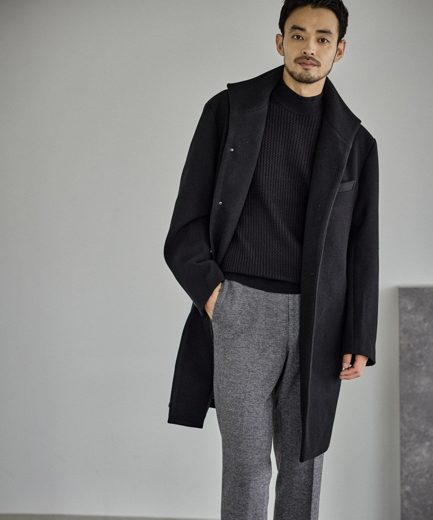 JUN STANDARD PICKS ウールライクスタンドコート ジュン スタンダード ピックス ジャケット・アウター その他のジャケット・アウター グレー ブ...