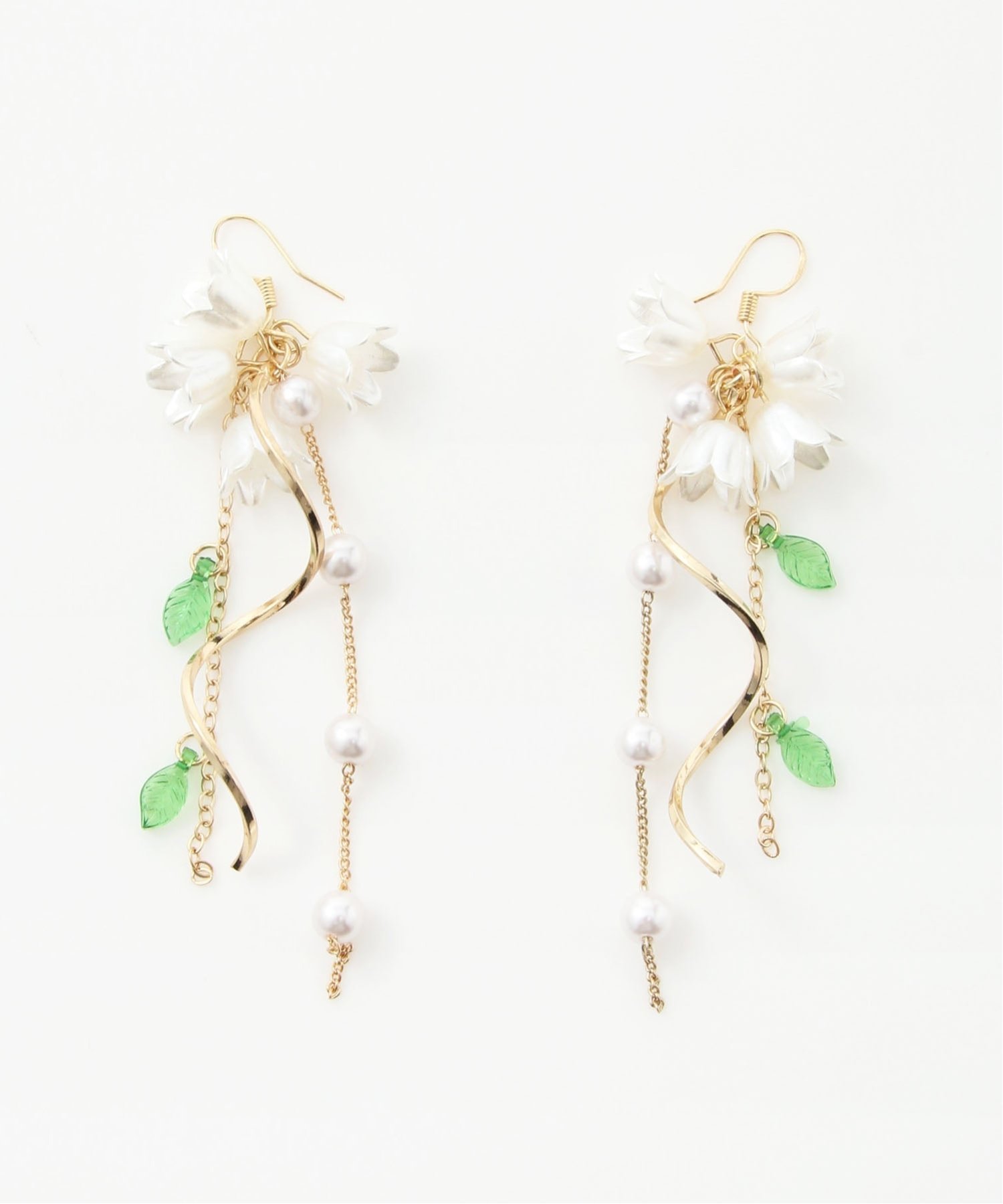 【SALE／20%OFF】Coo+i Coo+i/(W)すずらんリーフモチーフピアス スレンダー アクセサリー・腕時計 ピアス ゴールド