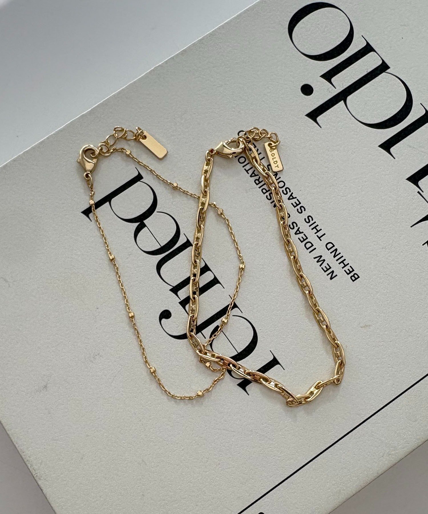 CAPRICIEUX LE'MAGE ＜GOLDY/ゴールディ＞2SETエイトチェーンブレス カプリシュ　レマージュ アクセサリー・腕時計 ブレスレット・バングル シルバー ゴールド