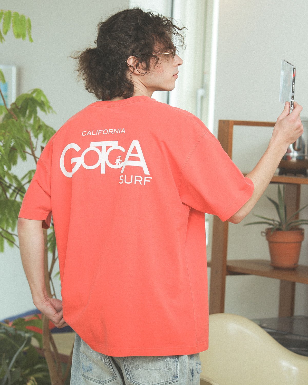 GOTCHA GOTCHA (ガッチャ) コアライン ピグメント加工 サーフ クルー T ガッチャ トップス カットソー・Tシャツ ブルー オレンジ【送料無料】