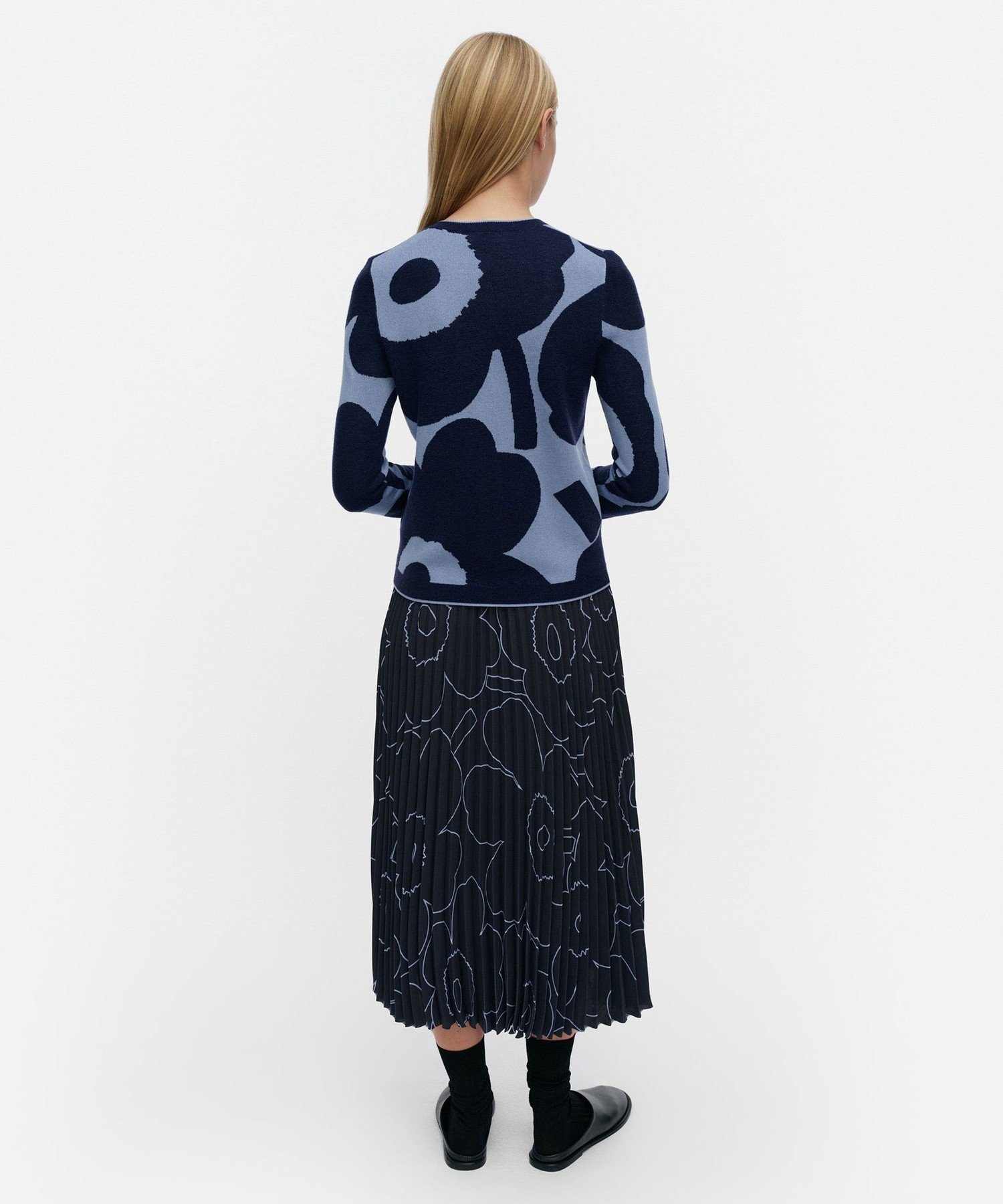 Harhautus Unikko ニットカーディガン マリメッコ トップス ニット ブルー