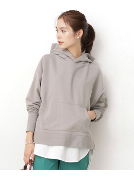 【SALE/10%OFF】nano・universe WEB限定/裏毛フードトップス 長袖 ナノユニバース カットソー パーカー グレー ブラック ブルー ホワイト ブラウン パープル ピンク カーキ
