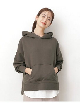 【SALE/10%OFF】nano・universe WEB限定/裏毛フードトップス 長袖 ナノユニバース カットソー パーカー グレー ブラック ブルー ホワイト ブラウン パープル ピンク カーキ