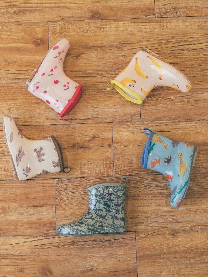 【SALE／30%OFF】SLAP SLIP ストラップ付 総柄 長靴 (13~18cm) ベベ オンライン ストア シューズ・靴 レインシューズ・ブーツ レッド ネイビーのサムネイル