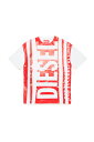 DIESEL キッズ Tシャツ ロゴ ディーゼル トップス カットソー・Tシャツ ホワイト ブラック【送料無料】