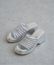 【SALE/20%OFF】notch. チューブウエッジサンダル ノッチ シューズ・靴 その他のシューズ・靴 ブラック シルバー【送料無料】