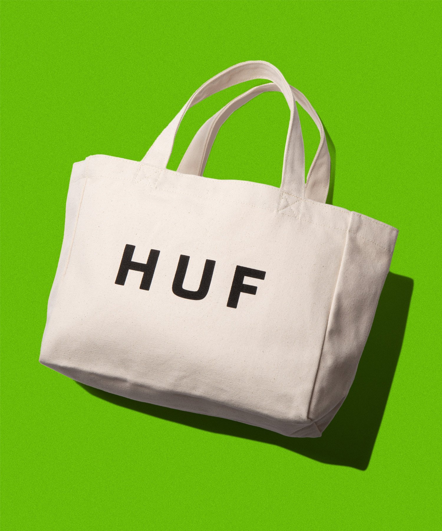 HUF HUF OG LOGO TOTE BAG S / HUF ハフ バッグ ハフ バッグ トートバッグ ブラック ベージュ ホワイト