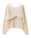 【SALE/30%OFF】earth music&ecology SET2点クロスニット+キャミソール アースミュージック&エコロジー トップス ニット ベージュ グリーン ホワイト ブラック【送料無料】