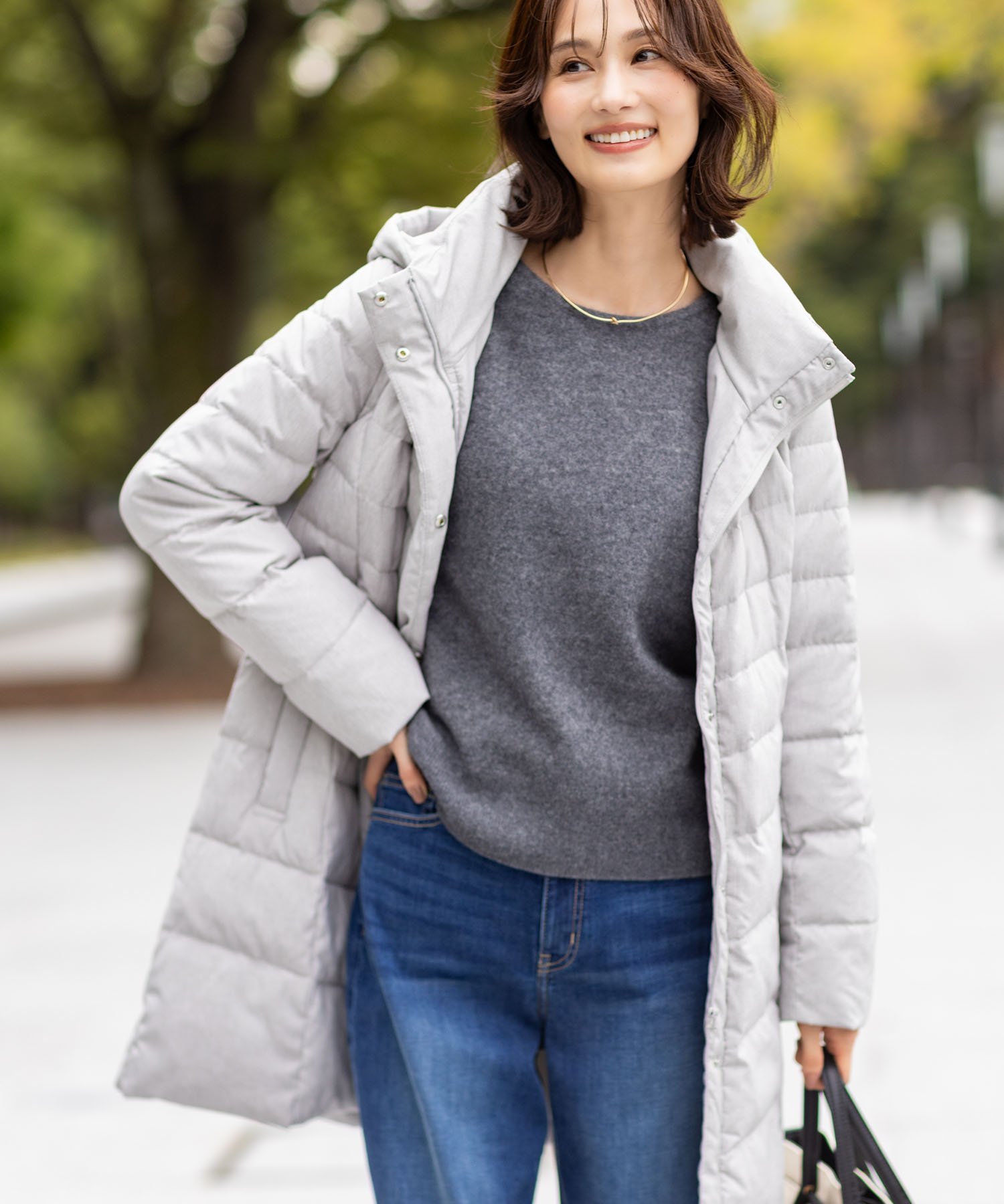 A/C DESIGN BY ALPHA CUBIC ロングダウンコート【はっ水・フード取り外し可】 エーシーデザインバイアルファキュービック トップス ポロシャツ ネイビー ブラック【送料無料】