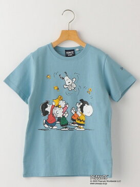 SHIPS KIDS SHIPSKIDS:スヌーピー半袖TEE1(145cm) シップス カットソー キッズカットソー ブルー ブラウン ブラック【送料無料】