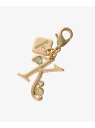 & chouette イニシャルファスナートップ K アンドシュエット ファッション雑貨 チャーム・キーチェーン ゴールド