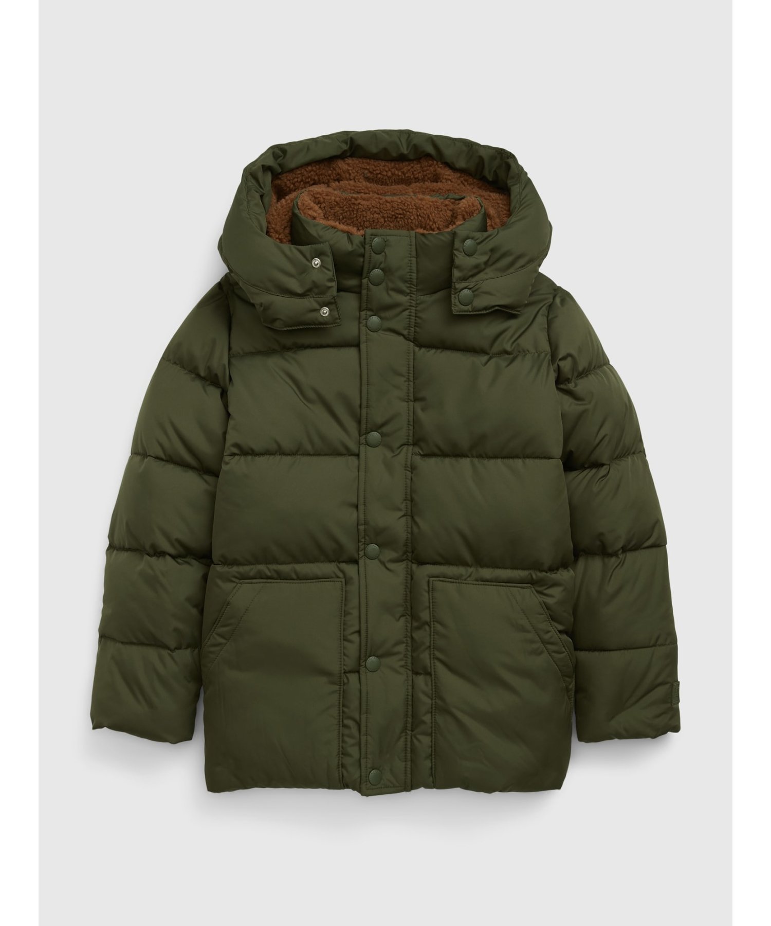 GAP (K)ヘビーウェイト パファージャケット (キッズ) ギャップ ジャケット・アウター その他のジャケット・アウター カーキ ホワイト グレー ブラック【送料無料】のサムネイル