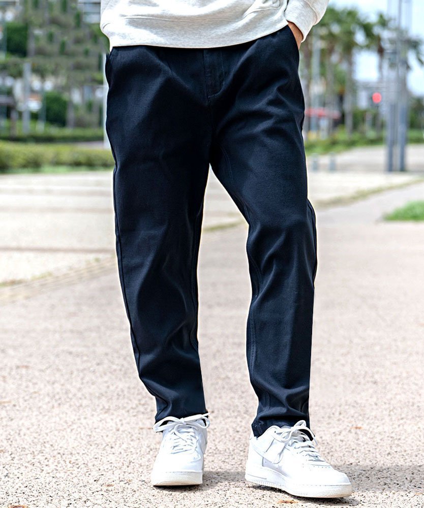 Vicci VICCI ストレッチワイドテーパードパンツ シルバーバレット パンツ チノパンツ ベージュ ホワイト ネイビー ブラック