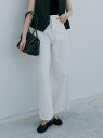 Mila Owen 【ウォッシャブル】撥水加工カットオフワイドデニムパンツ ミラオーウェン パンツ ジーンズ・デニムパンツ ホワイト【送料無料】