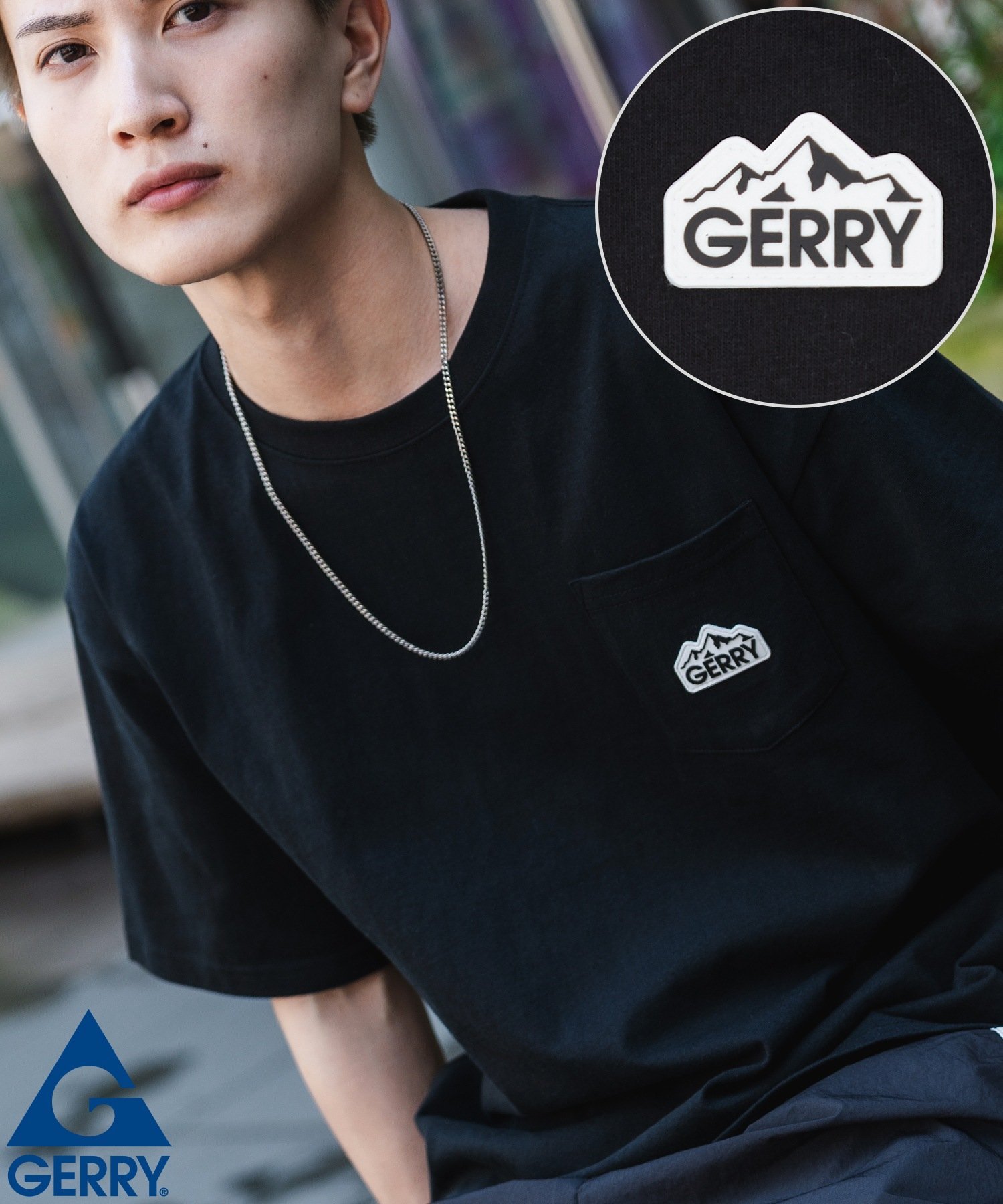 GERRY ジェリー 別注 マウントロゴ シリコンワッペン ポケット半袖Tシャツ インプローブス トップス カットソー・Tシャツ ホワイト ブラック