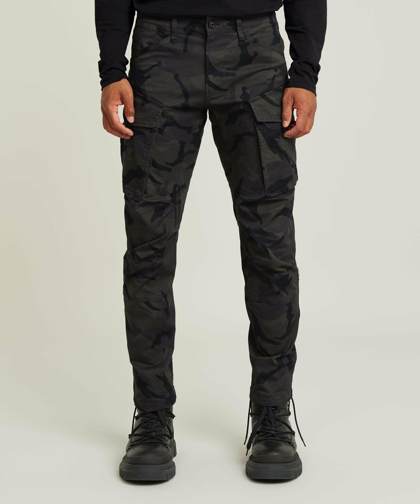 【SALE/30%OFF】G-Star RAW 【公式ショップ】ROVIC 3D TAPERED PANTS/立体裁断カモ柄テーパードカーゴパンツ ジースターロゥ パンツ カーゴパンツ ブラック【送料無料】