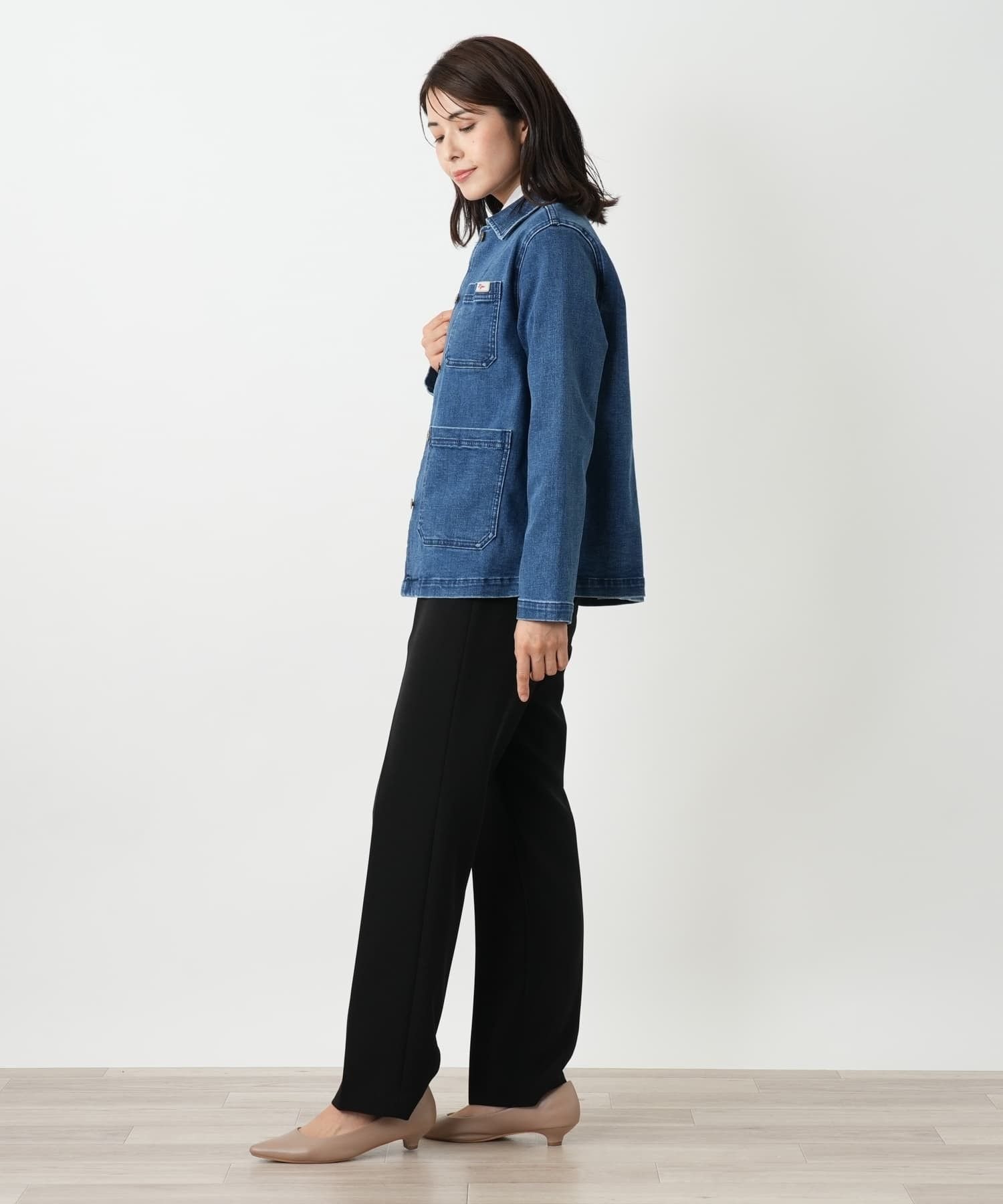 Leilian デニムカバーオール【L JEANS】 レリアン ジャケット・アウター テーラードジャケット・ブレザー