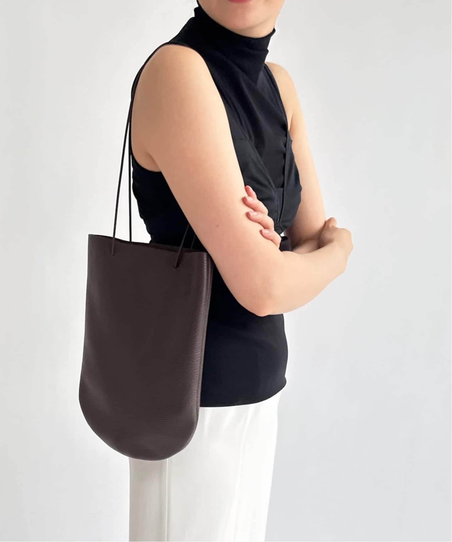 EDIT.FOR LULU 【_Fot/フォート】half circle tote エディット フォー ルル バッグ トートバッグ ブラウン【送料無料】