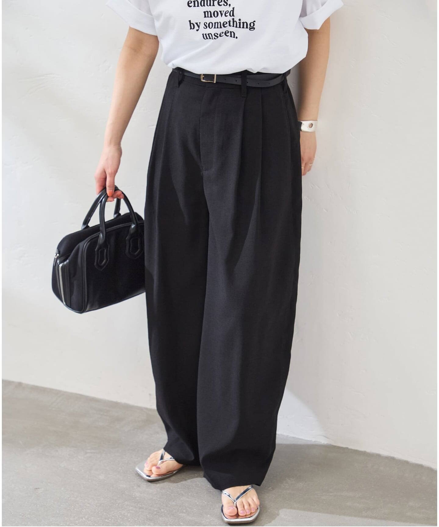 JOURNAL STANDARD 《追加》アイアスストレッチコクーンパンツ ジャーナル スタンダード パンツ その他のパンツ ブラック
