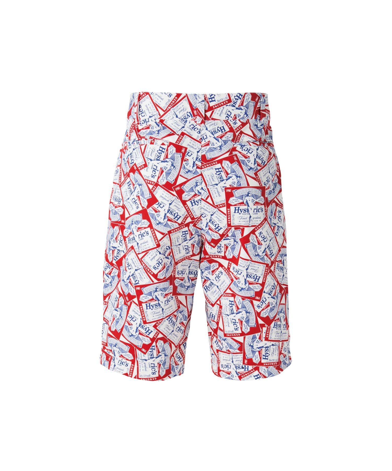 HYSTERIC GLAMOUR HG LABEL柄 ショーツ ヒステリックグラマー パンツ その他のパンツ レッド【送料無料】