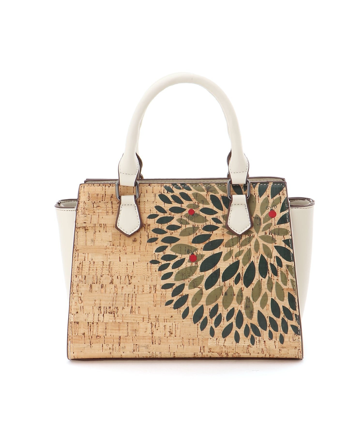 fiore fiore/(W)ウッドボディプリントハンド ファッションバッグプラザ　ラミー バッグ ハンドバッグ ベージュ【送料無料】