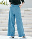 【SALE/12%OFF】grove 【別注】Wrangler バギーパンツ グローブ パンツ ジーンズ・デニムパンツ ブルー【送料無料】