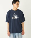 SHIPS Colors 【SHIPS Colors別注】FIRST DOWN:プリント TEE シップス トップス カットソー Tシャツ ネイビー ホワイト グレー